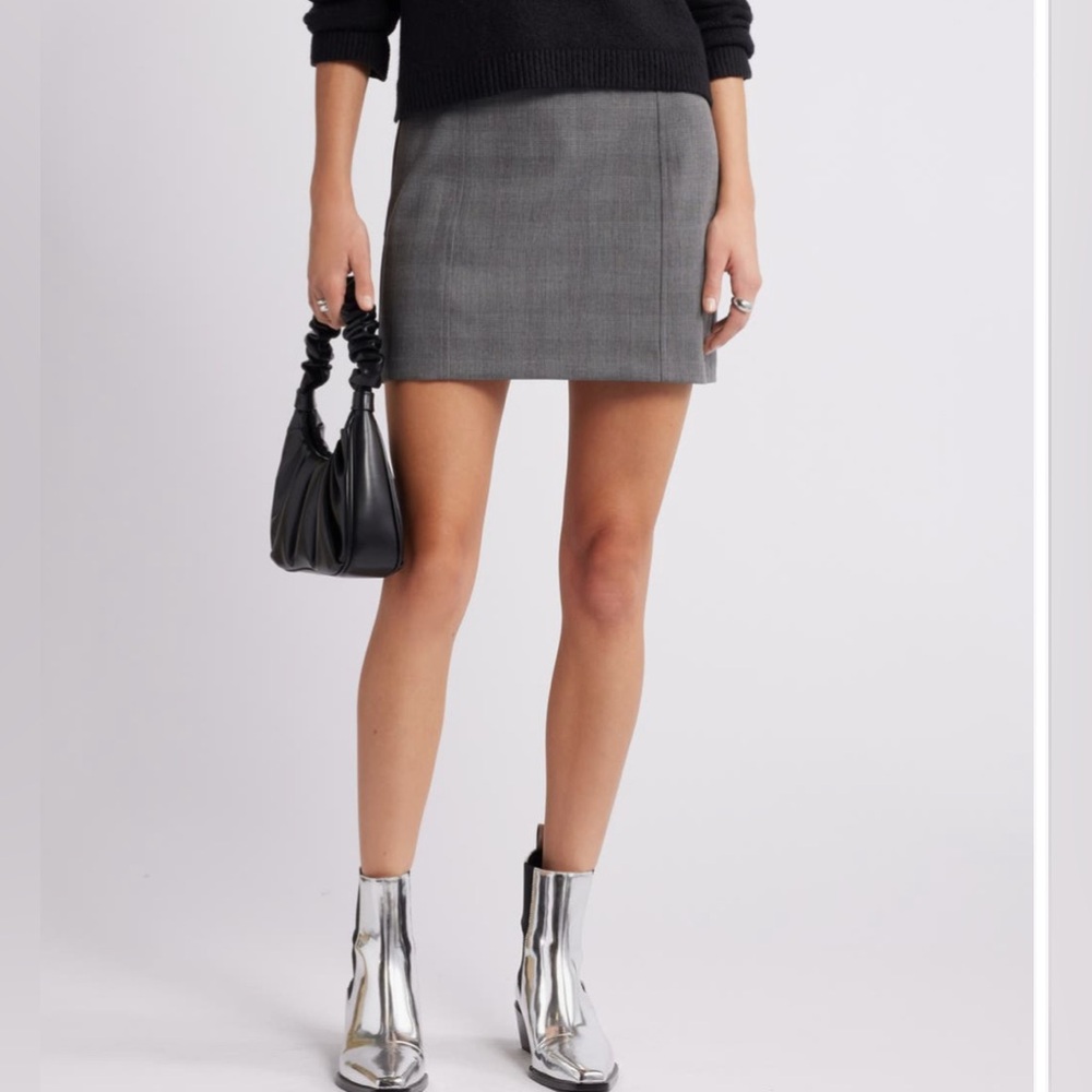 Zara glen plaid houndstooth mini skirt